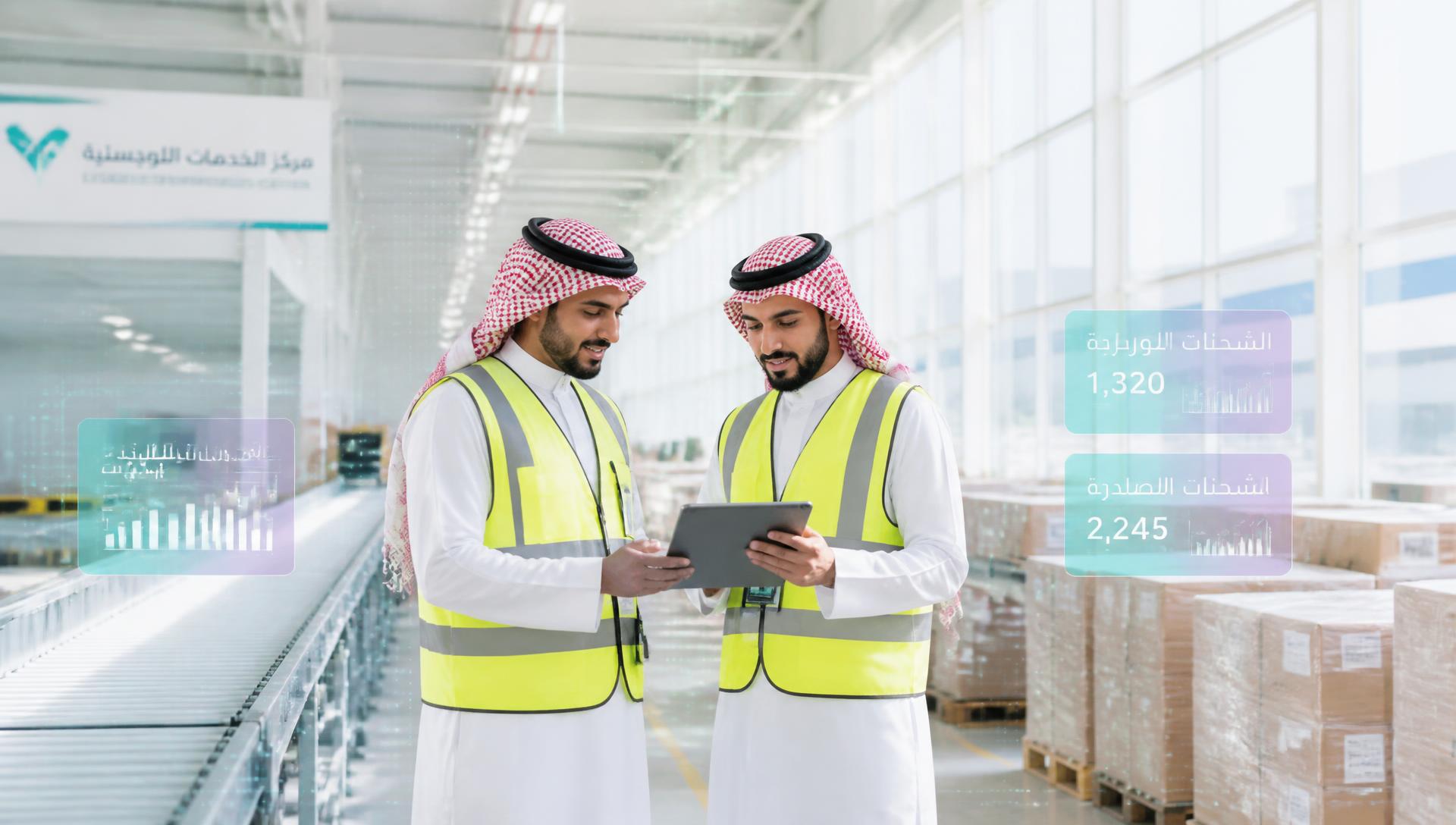 Smart logistics port with a global supply chain network overlay